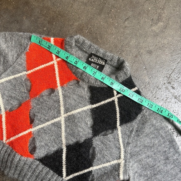 Jean Paul Gaultier Insane Vintage Cropped Wool Cutout Sweater RARE - Picture 4 of 10